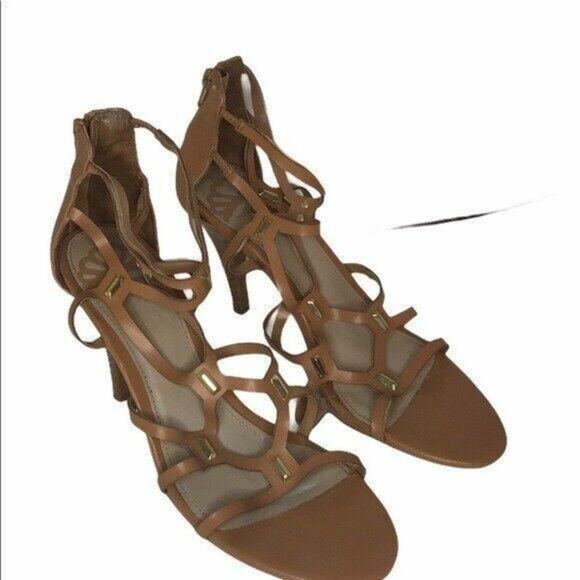 Chic Brown Strappy Gladiator Heels Fergie Sandals Women’s Size 9 - Picture 7 of 8